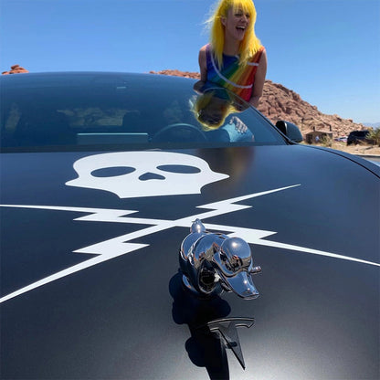 Decoratieve Eend Auto Ornament 15cm Chroom Rubber Mascotte Figuur Dashboard Accessoire Voertuig Embleem