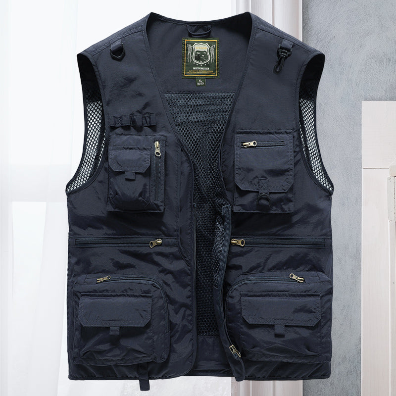 Gilet Cargo Heren met Taschen en Ritsen