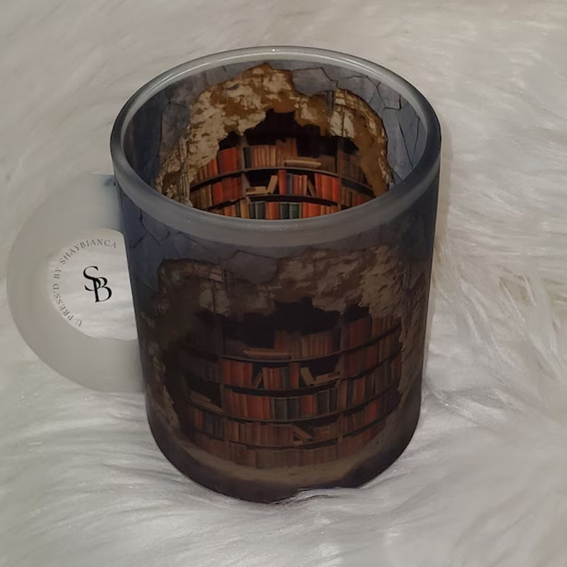 Keramische Mok met 3D-Boekenplankdesign – Gezellige Mokken voor Boekenliefhebbers
