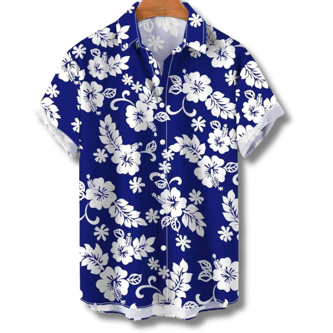 Hawaï Overhemd Korte Mouwen Bloemen Zomerstijl