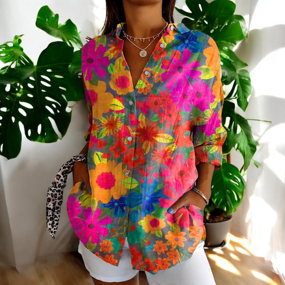 Dames Blouse Vintage Stijl Comfortabele Pasvorm