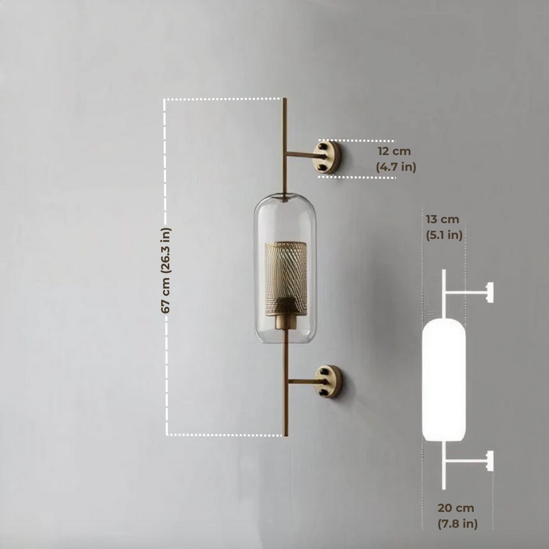 Moderne Glazen Wandlamp – Stijlvolle Verlichting met Klassieke Uitstraling