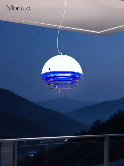Stijlvolle Hanglamp Bauhaus Design Oranje-Wit Sfeerverlichting voor Moderne Interieurs