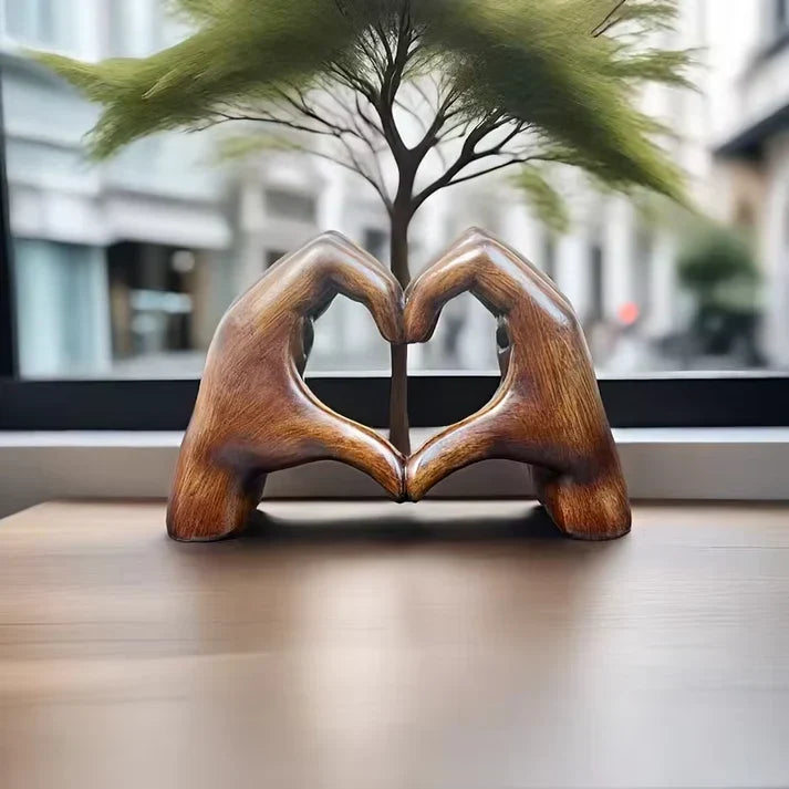 Houten Hart Beeldje – Handgemaakt Liefdessymbool als Decoratie of Cadeau