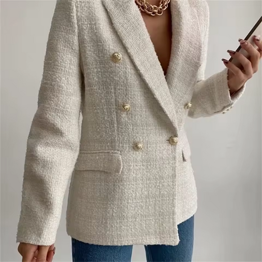 Dames Blazer Elegant met Reverskraag en Knopen - StudioMarella