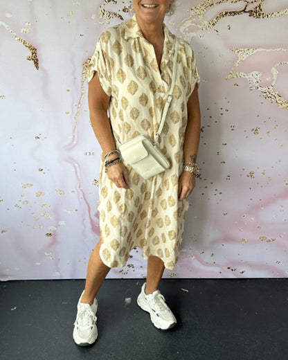 Roma Jas Lange Leren Jas met Print