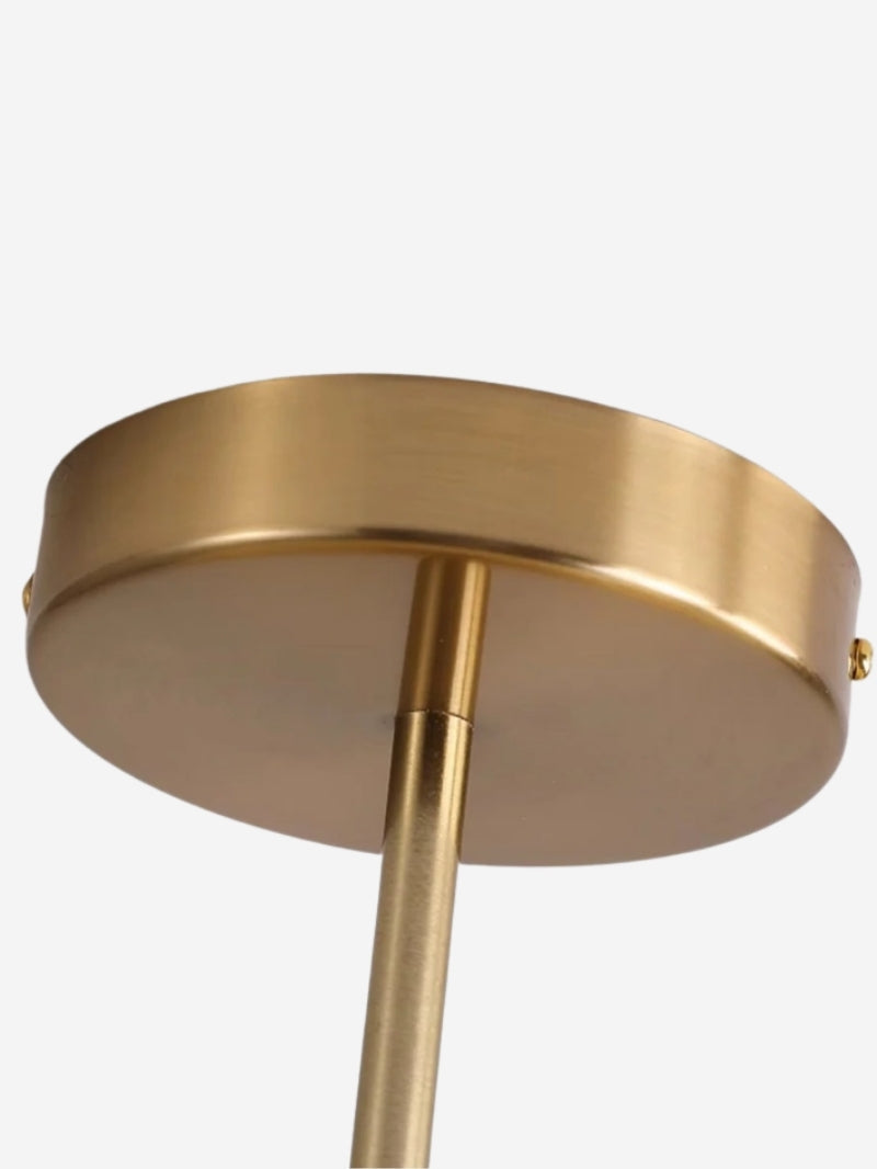 Plafondlamp Glazen Schijf Bauhaus Design Messing of Chroom Oranjegeel of Wit Glas Retro Stijlvolle Verlichting