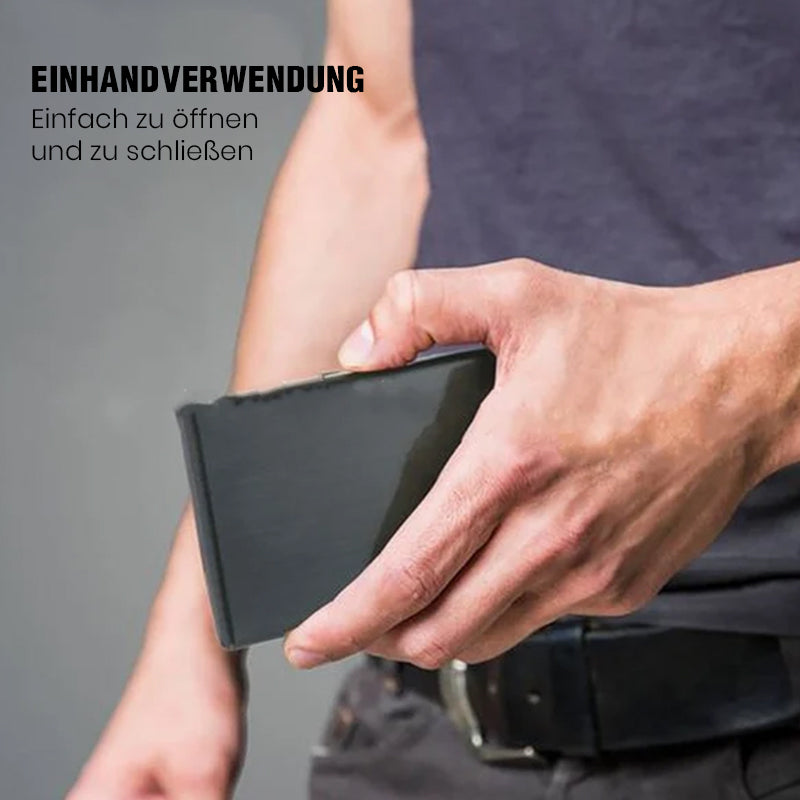 Kaarthouder met RFID-Bescherming Metalen Cardclip Zilver Zwart Goud