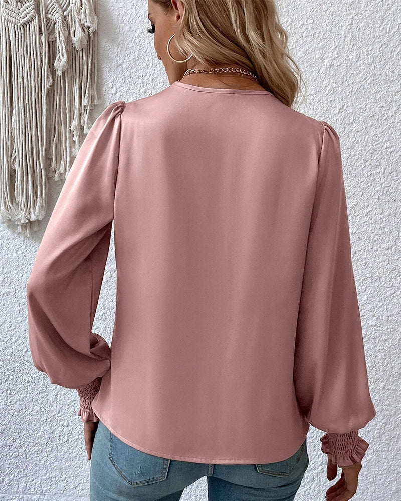Zijde Blouse Gedrapeerd Zacht en Elegante