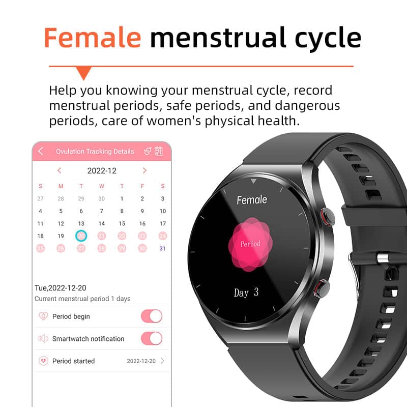 Smartwatch met Hartslagmeting en Bloedsuikermonitoring Digitaal Horloge Zwart Gezondheidshorloge Sporthorloge