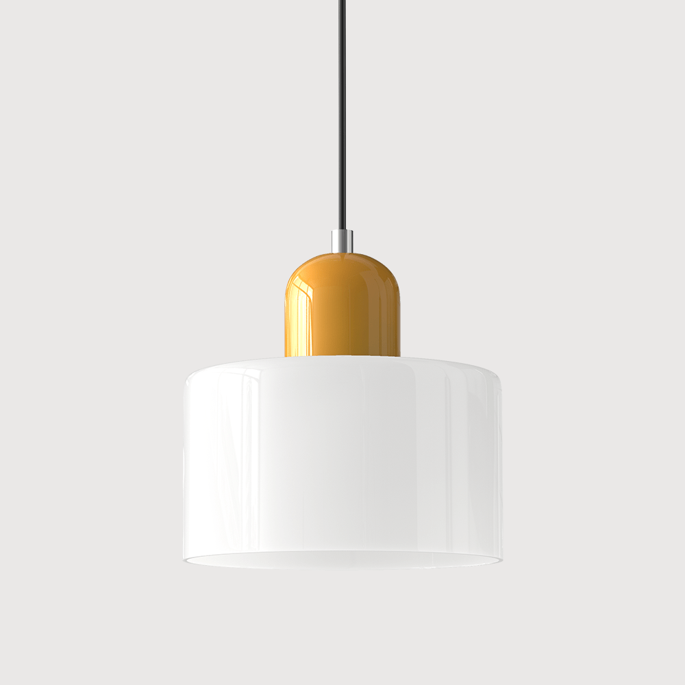 Glazen Hanglamp Bauhaus-Stijl Handgeweven Afwerking Eetkamer Woonkamer