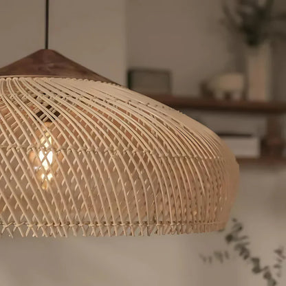 Hanglamp Rattan Bamboe Handgevlochten Bohemian Retro E27 Ø40 Ø60 Eetkamer