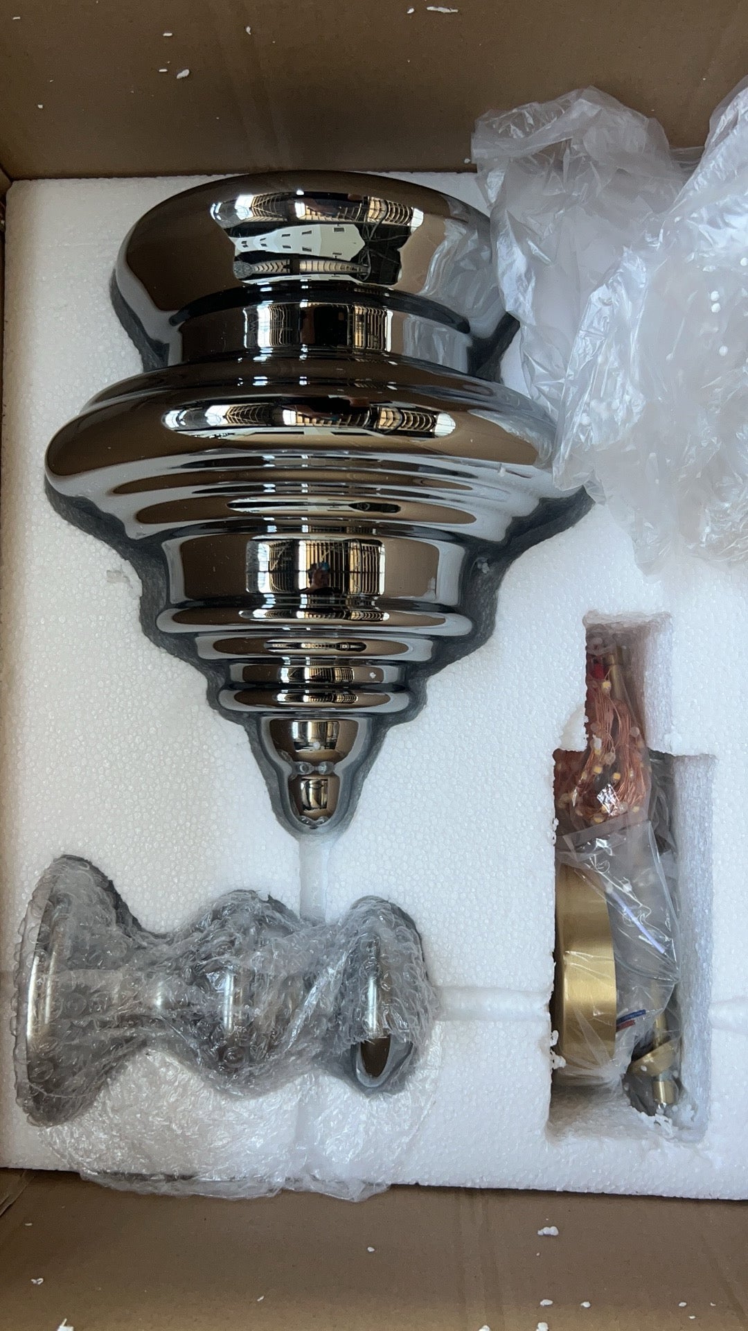 Grijze glazen hanglamp met sterrenhemel-effect voor eetkamer, bar of keukeneiland