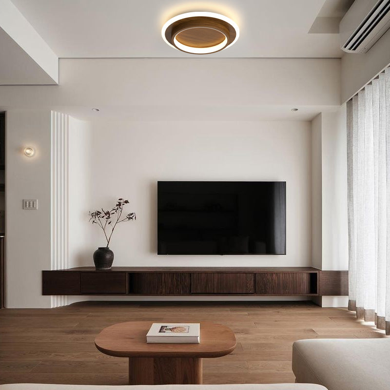 Plafondlamp Rond LED Modern Halo Design Metaal Acryl Flush Mount