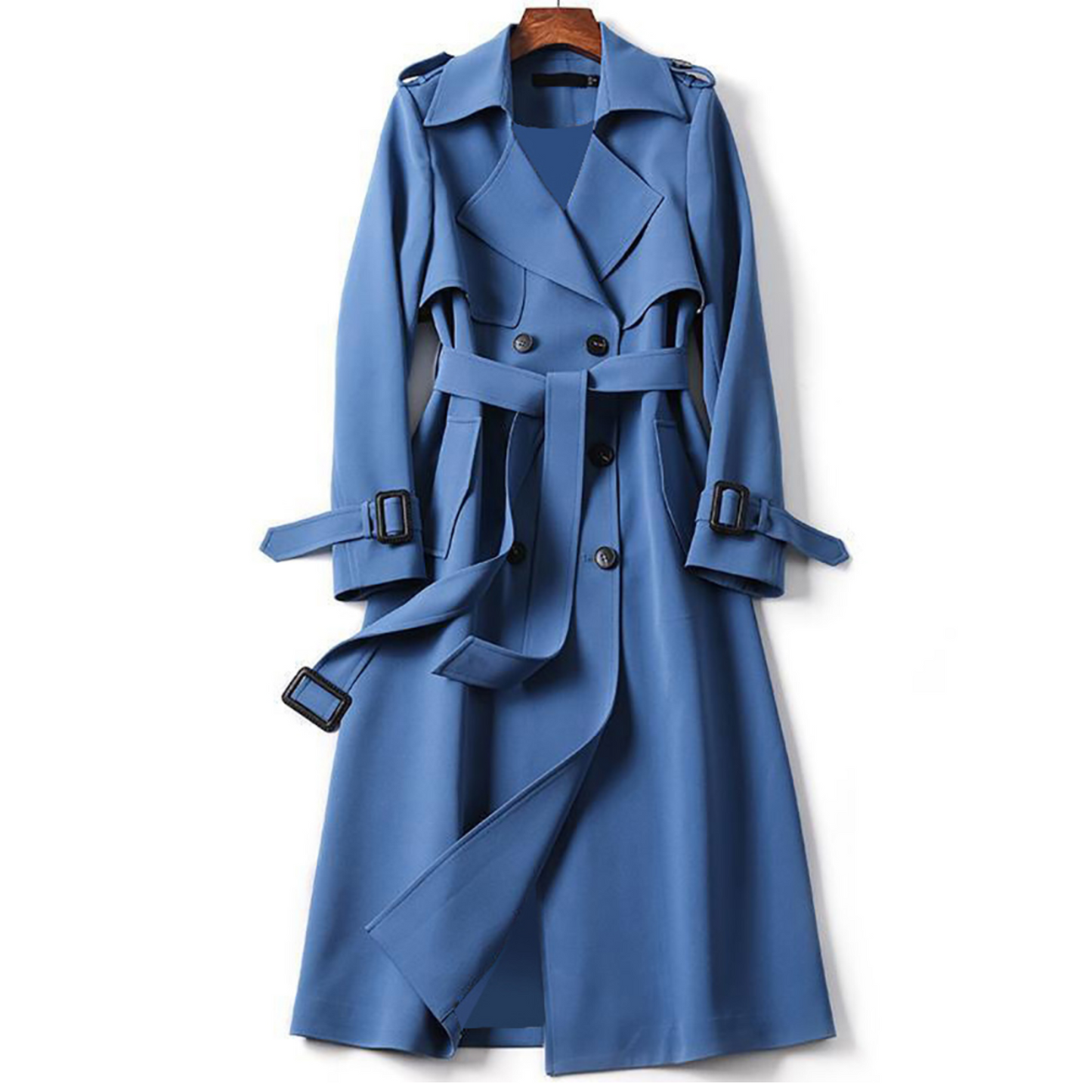 Dames Trenchcoat Klassiek Dubbel Ritssluiting