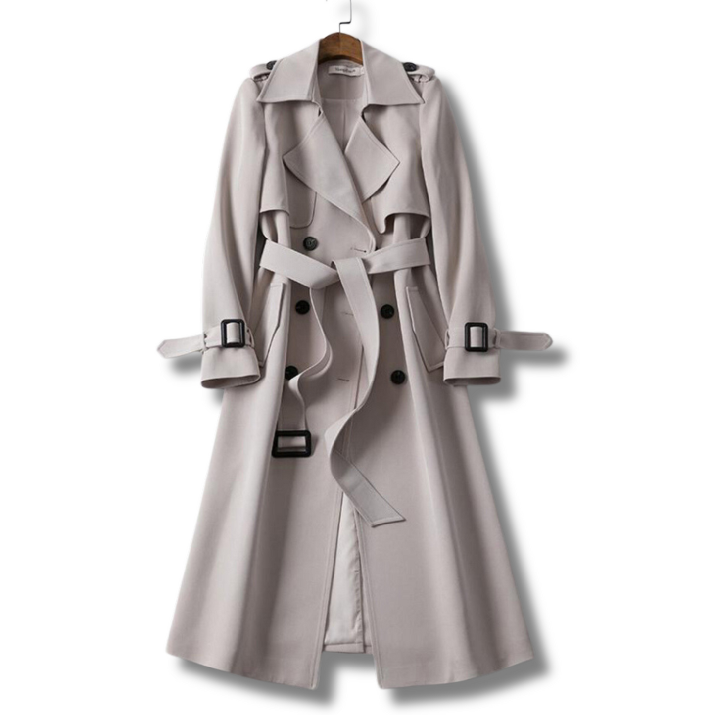 Dames Trenchcoat Klassiek Dubbel Ritssluiting