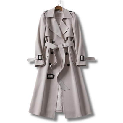 Dames Trenchcoat Klassiek Dubbel Ritssluiting
