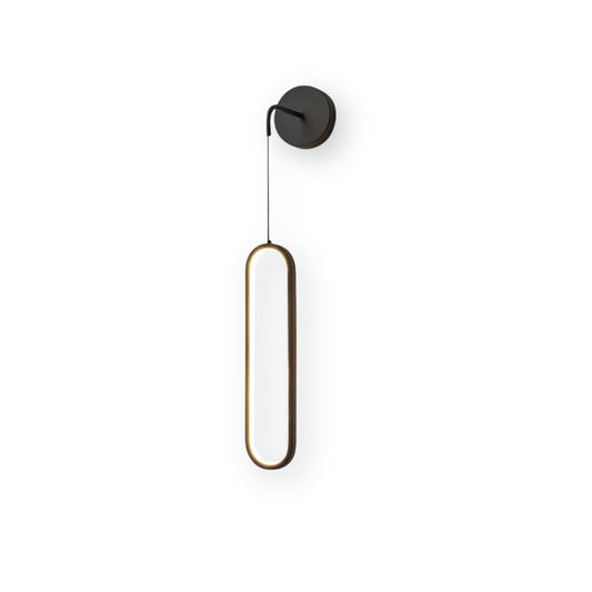 Hangende Wandlamp LED Messing Acryl 68cm Dimbaar Woonkamer Slaapkamer Gang Modern