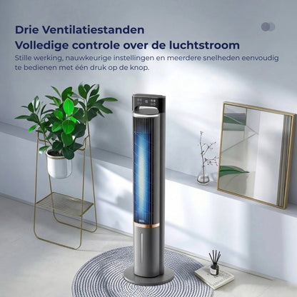 Draagbare Luchtkoeler met Watertank en Timerfunctie – Stil en Krachtig voor Slaapkamer en Kantoor