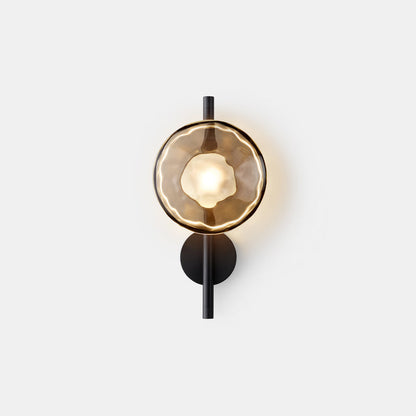 Wandlamp Glas Rond Scandinavisch LED 5W Zwart Goud 20cm Design