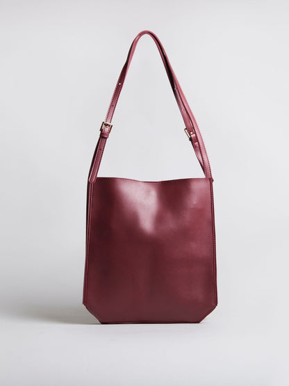 Vegan Leren Schoudertas Halfrond Elegant en Ruim