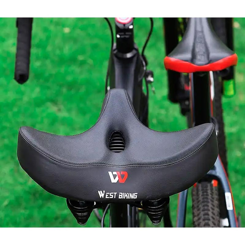 Ergonomisch Fietszadel Breed Ademend 23cm Gel Vulling Comfortabel Rijden Lange Tochten Universeel Pasvorm