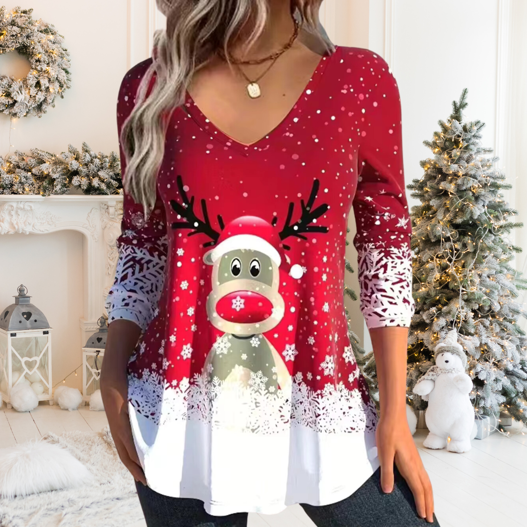 Kersttrui Vrouw Elegant Lange Mouwen