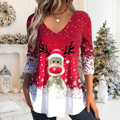 Kersttrui Vrouw Elegant Lange Mouwen