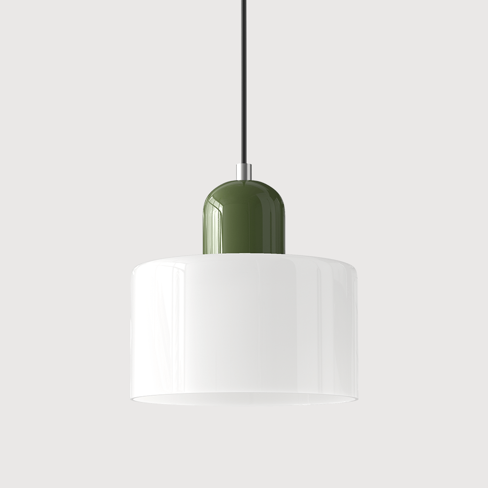 Glazen Hanglamp Bauhaus-Stijl Handgeweven Afwerking Eetkamer Woonkamer