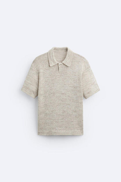 Gebreide Poloshirt Relaxed Fit Vintage Stijl - StudioMarella