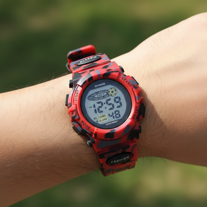 Digitaal Kinderhorloge Waterdicht & Stoßvastig – Datum Alarm Stopwatch Functie – Leerzame Sportuhr met Verlichting – PU Siliconen Band Jongens Meisjes 6-15 Jaar