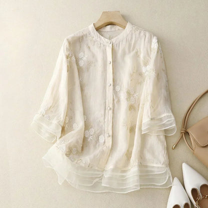 Dames Blouse Lichtgewicht Vrouwelijke Pasvorm - StudioMarella