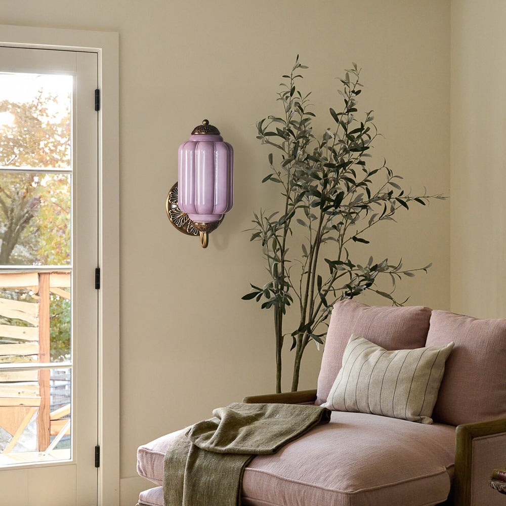 Vintage Wandlamp met Melkglas en Geolied Messing – Klassieke Retro Verlichting voor Hal, Slaapkamer, Woonkamer
