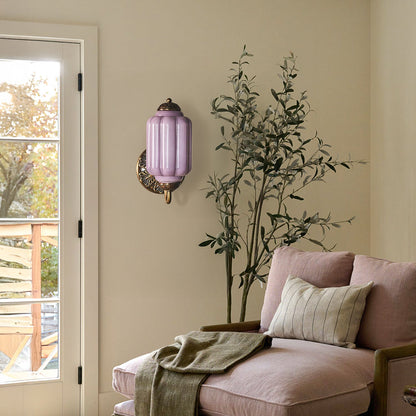 Vintage Wandlamp met Melkglas en Geolied Messing – Klassieke Retro Verlichting voor Hal, Slaapkamer, Woonkamer