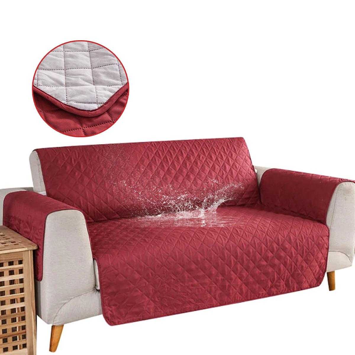 Waterafstotende anti-slip sofa hoes voor bankbescherming tegen vlekken, huisdieren en slijtage