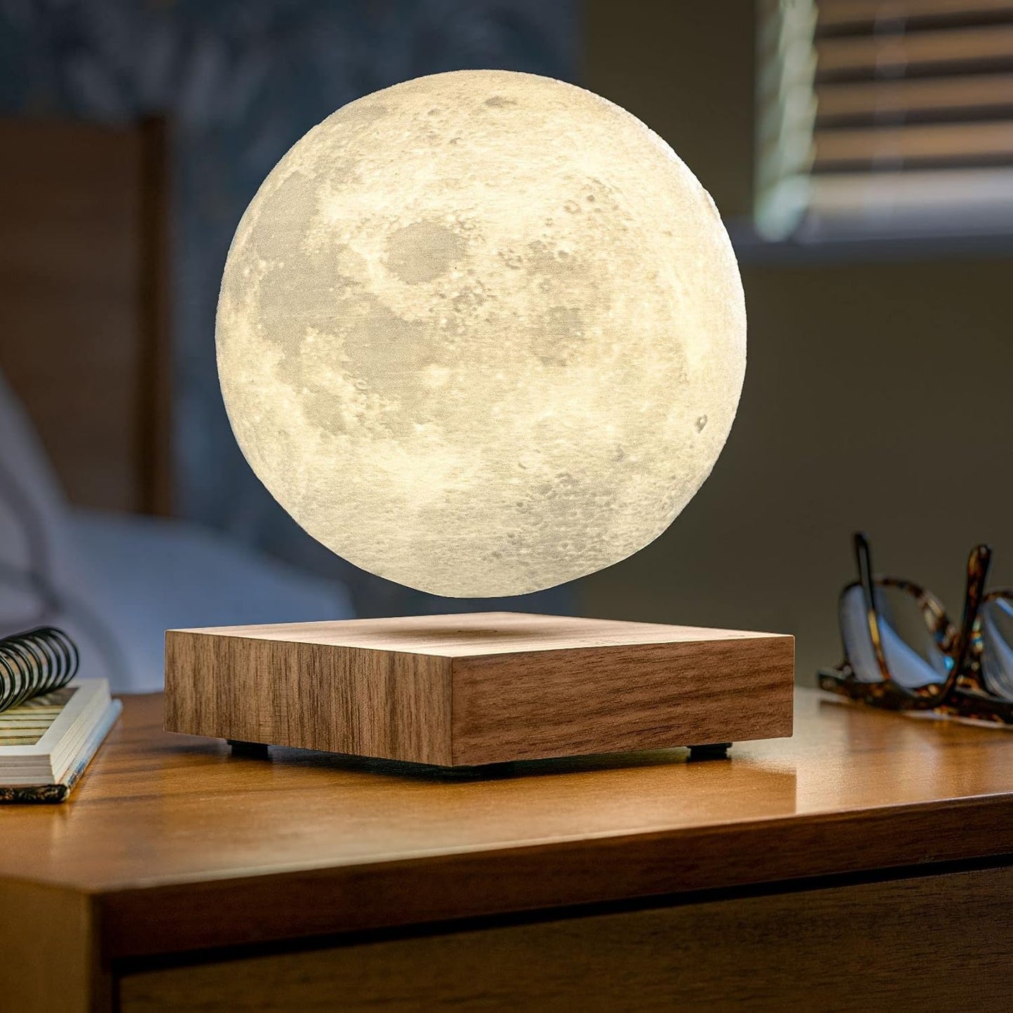 Zwevende Maanlamp met Magnetische Levitatie en 3D-Print Oppervlak 15cm