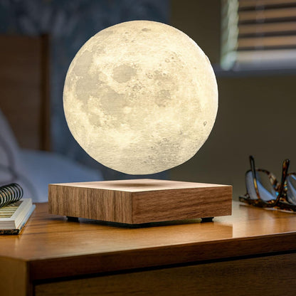 Zwevende Maanlamp met Magnetische Levitatie en 3D-Print Oppervlak 15cm