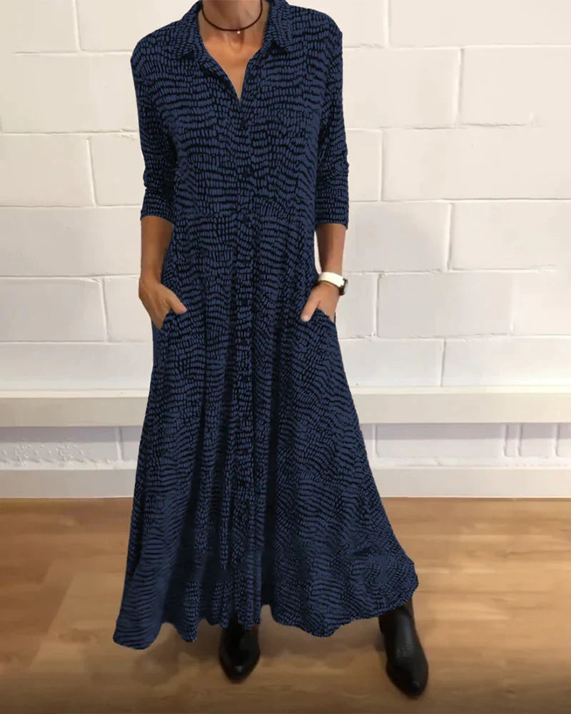 Vintage Jurk voor Vrouw Elegante Klassieke Stijl
