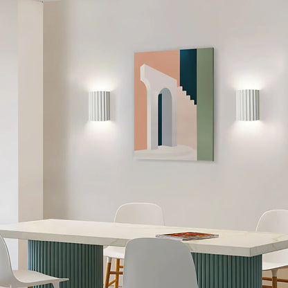 Wandlamp Resin Sculptuur Golvend Nordisch Wit Groen Grijs Slaapkamer Hal