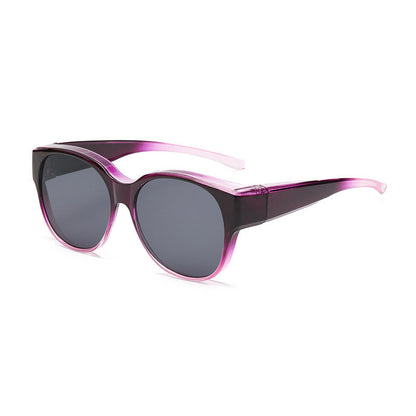 Overzetzonnebril Gepolariseerd UV400 Cat-Eye Dames Heren Universeel Over Bril Dragen Kunststof Heldere Lens