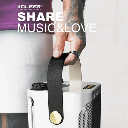 Karaoke Bluetooth Luidspreker Met 2 Microfoons 360° Stereo Surround