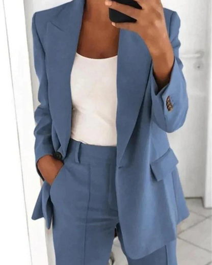 Damen Blazer Modieus Met Opstaande Kraag Trendy