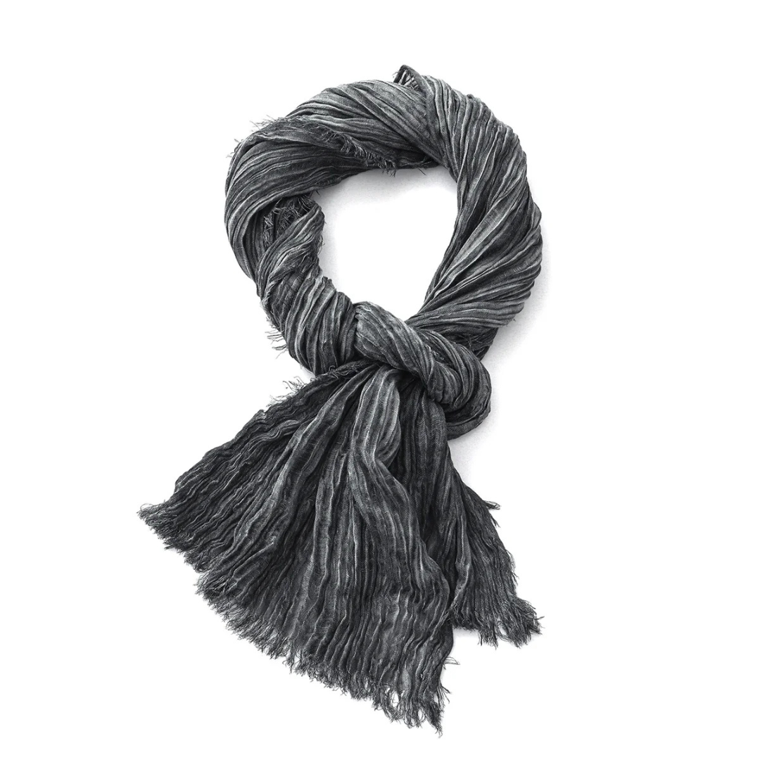 Katoenen Sjaal met Textuur - Linnen Look