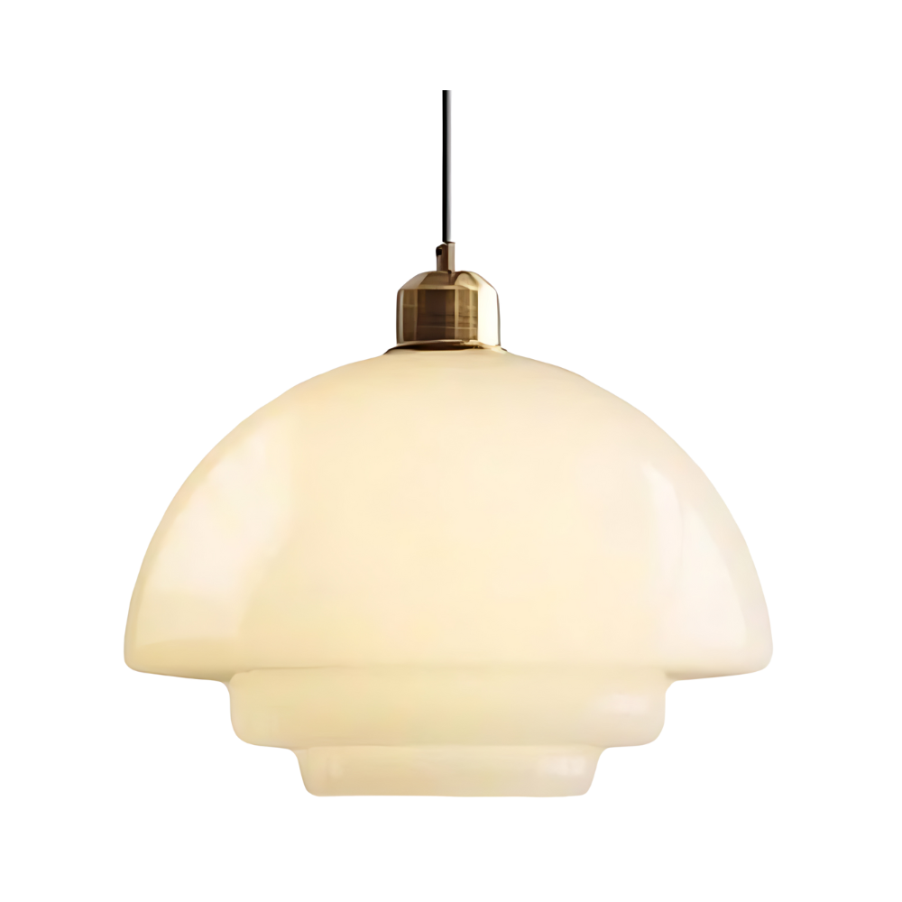 Plafondlamp Art Deco Messing Glas D30 D28 D32 Goud Vintage Design