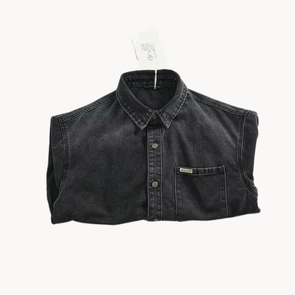 Denim Overhemd Western Stijl voor Mannen