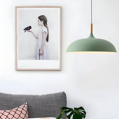 Hanglamp Hout IJzer Scandinavisch Japandi Rond E27 Ø35 Ø60 Eetkamer Keuken