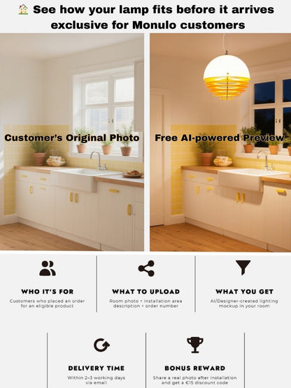 Stijlvolle Hanglamp Bauhaus Design Oranje-Wit Sfeerverlichting voor Moderne Interieurs