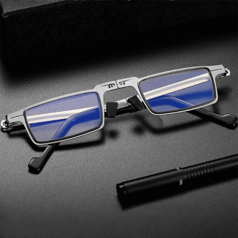 Opvouwbare Leesbril met Blauwlichtfilter – Ultralight Titanium Montuur – Flexibele Pootjes voor Draagcomfort