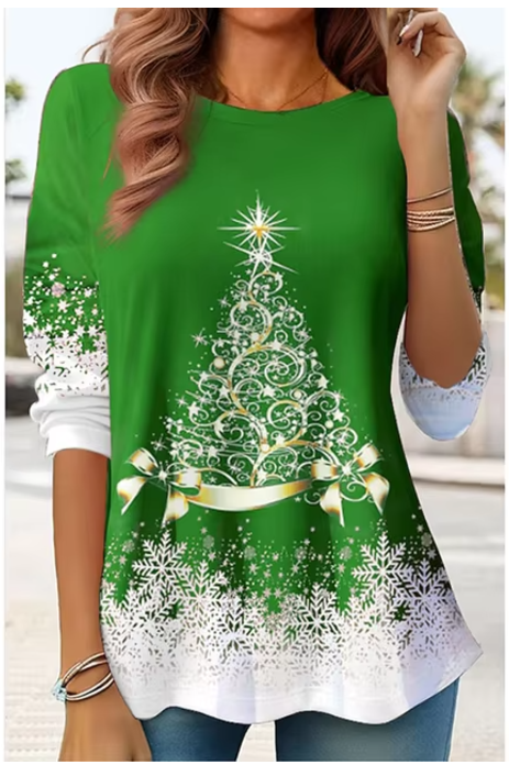 Kersttrui Lucia Top met Feestelijke Glitter