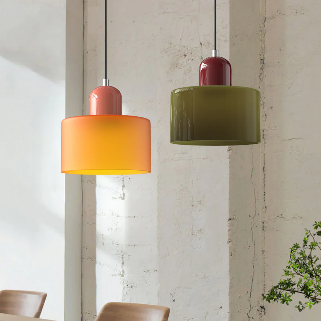 Sansoti | Lismeno Retro Hanglamp – Glazen Hanglamp met Warm Licht voor Eettafel, Keuken & Woonkamer